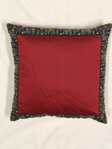 Maroon Bloom Framed Heritage Cushion