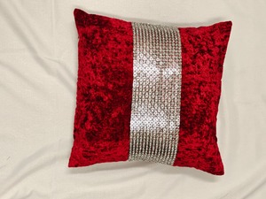 Velvet Ember Studded Luxe Cushion
