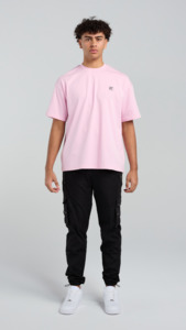 T Shirts: Pastel Palms Tee - Pastel Pink