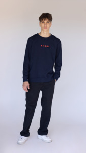 Long Sleeves: Classic Crew Jersey - Navy