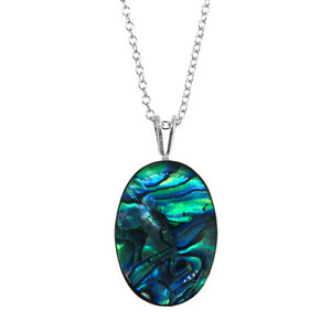 Products: BBJ1216P Paua Pendant Silvertone Boxed