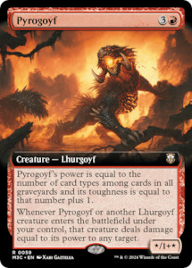 Mh3 Singles: Pyrogoyf (Extended Art) [Modern Horizons 3 Commander]