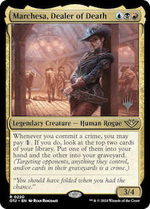 Marchesa, Dealer of Death (Promo Pack) [Outlaws of Thunder Junction Promos]