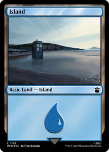 Dr Who Mtg Singles Pre Orders: Island (1158) (Surge Foil) [Doctor Who]