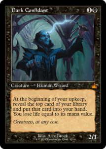 Wilds Of Eldraine Pre Orders: Dark Confidant (Retro Frame) [Ravnica Remastered]