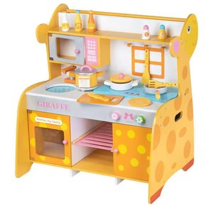 Products: Wooden Kitchen Play Set – Giraffe Theme