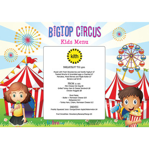 A3 Circus Kids Menu Paper Placemats (360 placemats) - Kids Packs Australia