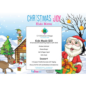 A3 Christmas Kids Menu Paper Placemats (360 placemats) - Kids Packs Australia