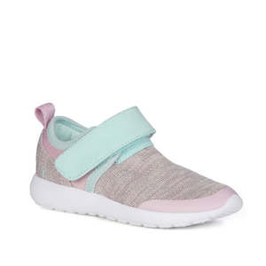 Emu Kids: EMU - Kids Ando Velcro Trainer Mauve Pink Wool Fabric