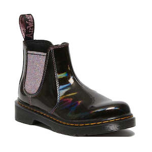 Girls: Dr Martens Kids Juniors 2976 J Chelsea Boot Black Lightshow Sparkle Rays
