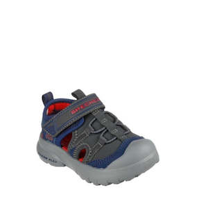 Girls: Skechers Toddlers Razor Rush Charcoal Navy Sandal