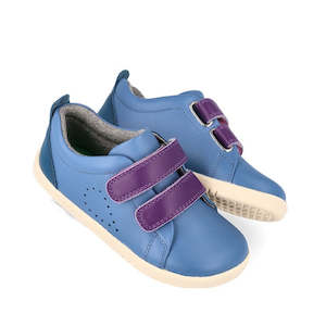 Bobux Iwalk Sizes 22 26: Bobux Iwalk Grass Court Elemental Blue Leather Trainer 640505
