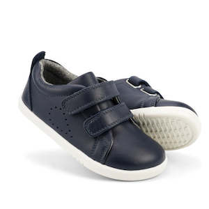 Bobux Iwalk Sizes 22 26: Bobux Iwalk Grass Court Navy Leather Trainer 633723J
