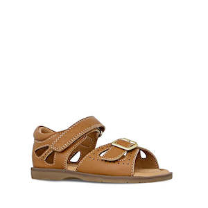 Clarks: Clarks - Carrie Tan Leather Girls Sandal