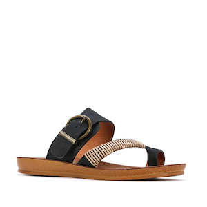 Los Cabos: Los Carbos Bria Black Light Flexible Sandal Jandal