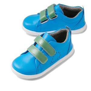 Bobux Iwalk Sizes 22 26: Bobux Iwalk Grass Court Brilliant Blue Leather Trainer 640512