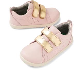 Bobux Iwalk Sizes 22 26: Bobux Iwalk Grass Court Ballet Pink Leather Trainer 640518