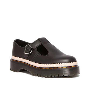 Dr Martens Bex Polley T-Bar Shoe Luxe Nappa Black