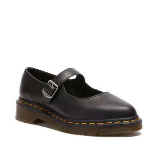 Flats: Dr Martens Elphie MJ Mary Jane Shoe Virginia Leather Black