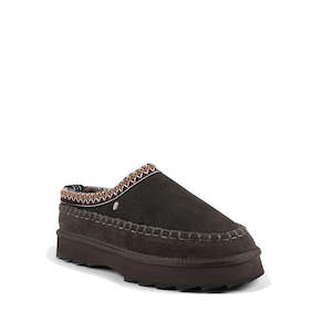 Emu Womens: EMU Women's Adventure Sharky Platform Scuff Slipper Dark Olive Sheepskin