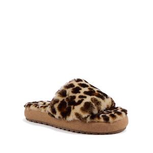 Emu Womens: EMU Women's Mckay Leopard PrintSheepskin Scuff Slipper Slide