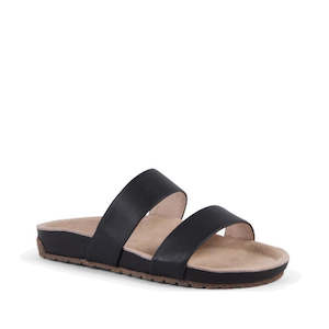Emu Womens: Emu - Lucie Scuff Slide in Black- Leather Suede
