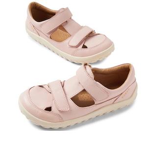 Bobux Kid+ Troop Leather Closed Toe Sandal Cameo Rose Pink