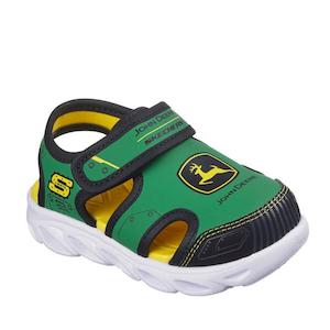 Sandals Beach Girls Boys: Skechers Toddlers Hypno Splash Green John Deere Sandal