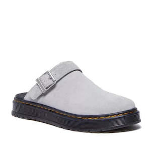 Dr Martens - Brookline Suede Mule Clog Sandal Mist Grey