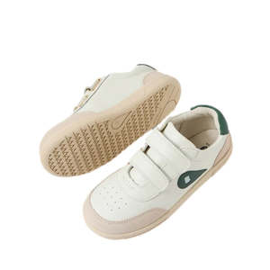All Bobux: Bobux Kids Plus Junior KP Champ II Sneaker Chalk White Rainforest Green