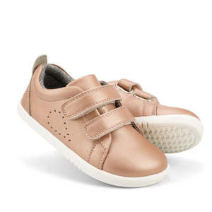 All Bobux: Bobux Iwalk Grass Court Rose Gold Leather Trainer 633749