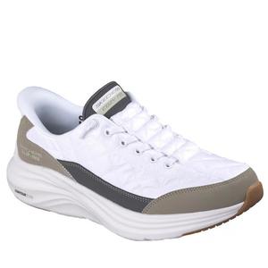 Mens: Skechers Mens Slip In Contour Foam Cozy Fit White Taupe