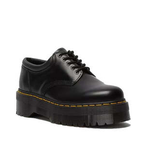 Dr Martens - 8053 Quad 5 Eye Shoe Black Polished Smooth Leather