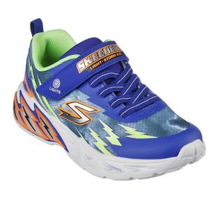 Sneakers Shoes Girls Boys: Skechers Youths Light Ups Light Storm 2.0 Blue Lime