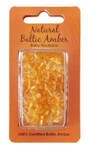 Citrin Amber Bead Necklace 14/15" (34cm) Baby Baroque