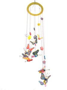 Wooden Butterfly Hanging Mobile