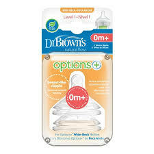 Dr Brown's | Options+ W/N Teats 2pk - Lev 1 -0m+