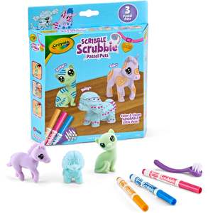 Crayola Scribble Scrubbies 3Pk Pastel Pets