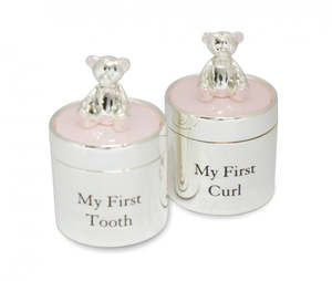 Baby Toddler Giftware: First Tooth and Curl Box Set Pink