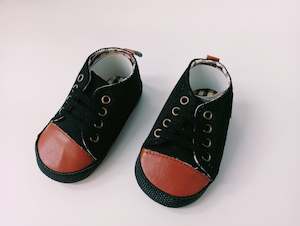 Baby Gear: Black/Brown Baby Sneakers