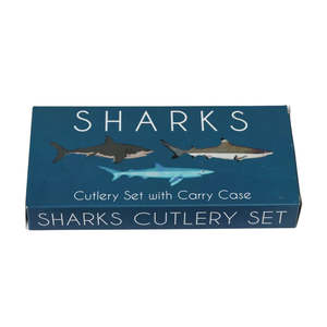 Sharks 2-piece Cutlery Set with Carry Case