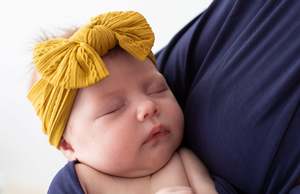 Baby Accessories: Mustard Cable Bow Headband
