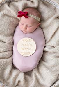 Wooden Baby Milestone Cards Set