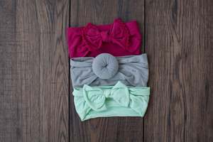 Head Bow: Elastic Fashionable Baby Headbow