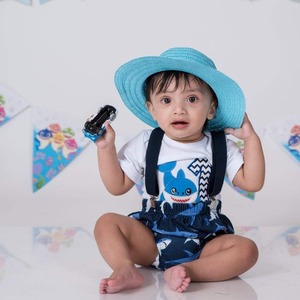 1st birthday Baby Boy Outfit | Cake Smash Dress Baby Shark