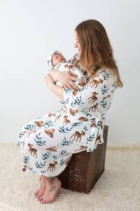 Maternity Robes Amp Matching Baby Swaddle: Robe & Matching Swaddle Set Musk Dear