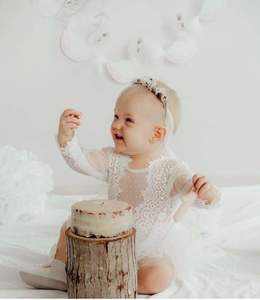 Baby Girl Outfit: Grace  Romper Baby Girl birthday Dress