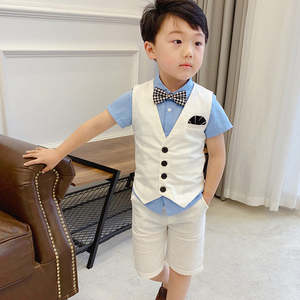 Baby Boy Outfit: Boy Outfit Vest 2 Piece Party| Birthday White