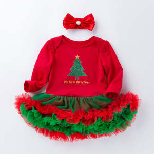 Kids Christmas Outfits: My First Christmas Baby Girl Outfit