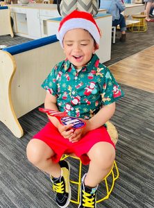 Christmas Print Half Sleeves Shirt and Red Pant Set